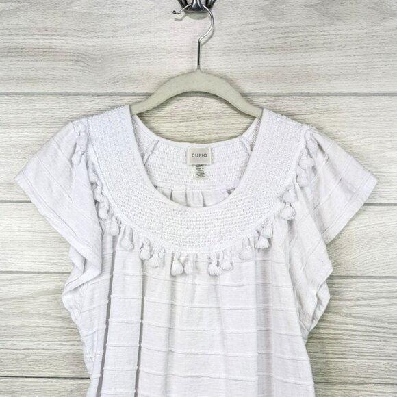 CUPIO Short Sleeve Tassel Neck Top - Picture 4 of 5